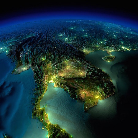 空拍全球夜景,台湾人有在睡觉吗? | 键盘大柠檬