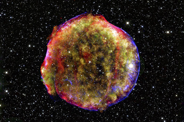 發現超新星的前身恆星。(圖／引用自臺北天文館之網路天文館網站)