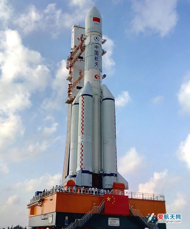 目前大陸推力最大的運載火箭「長征五號」。（圖／翻攝自愛航天網）