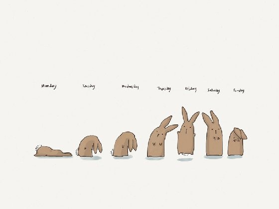 小萌兔的生活哲学!插画「小兔子大世界」让你