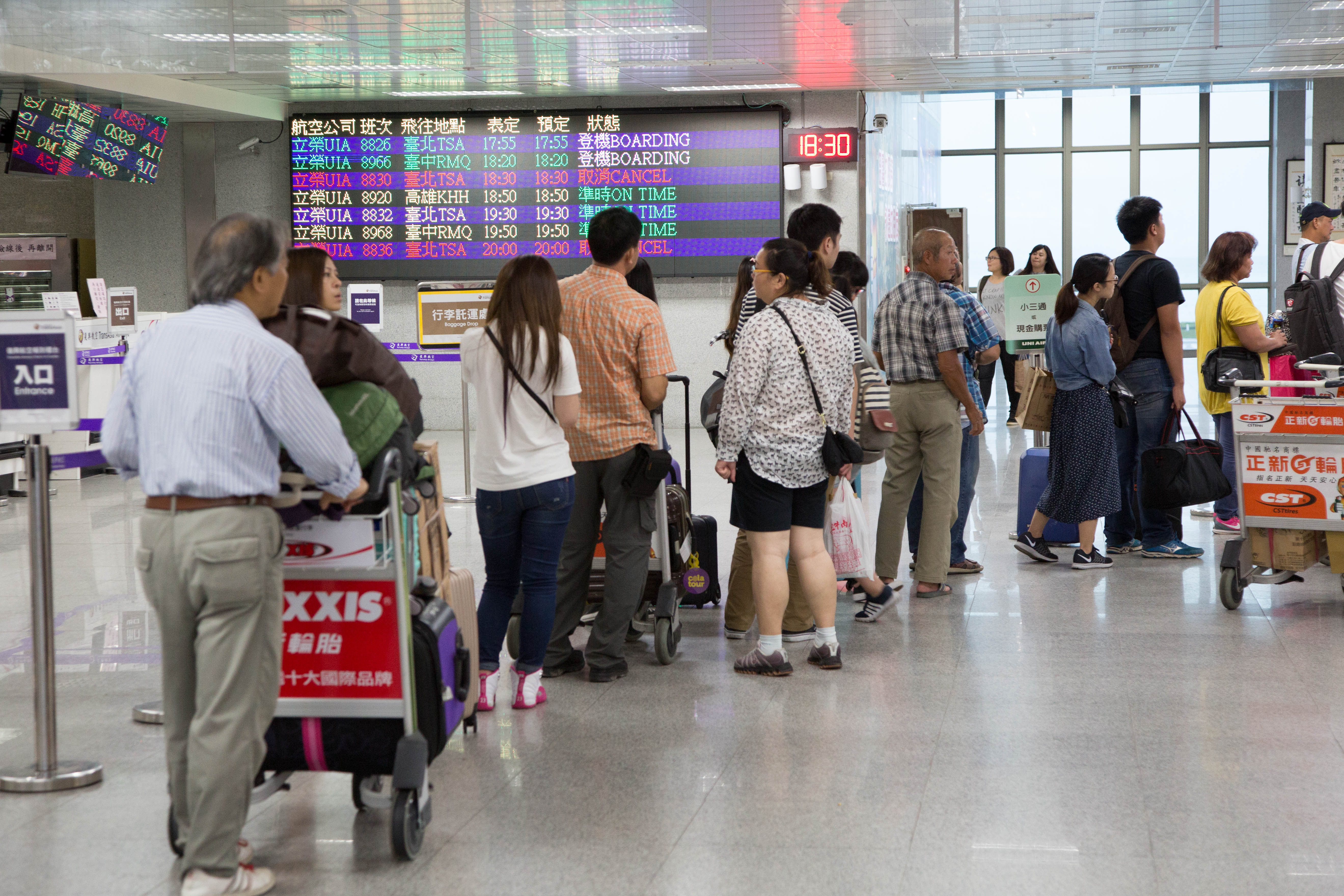 立榮小金門媒體團-2天1夜。金門,金門尚義機場,旅客（圖／記者季相儒攝）