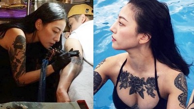 南韓空靈美女幫你刺青❤作品跟本人一樣簡約質感