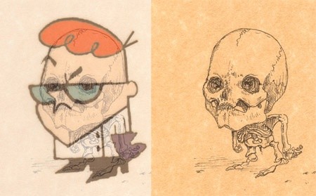 卡通人物「骨骼透試圖」超獵奇，皮卡丘根本妖怪吧
