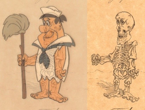 卡通人物「骨骼透試圖」超獵奇，皮卡丘根本妖怪吧