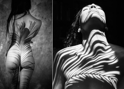 穿上大自然的影子，西班牙攝影師用光影重新詮釋裸體