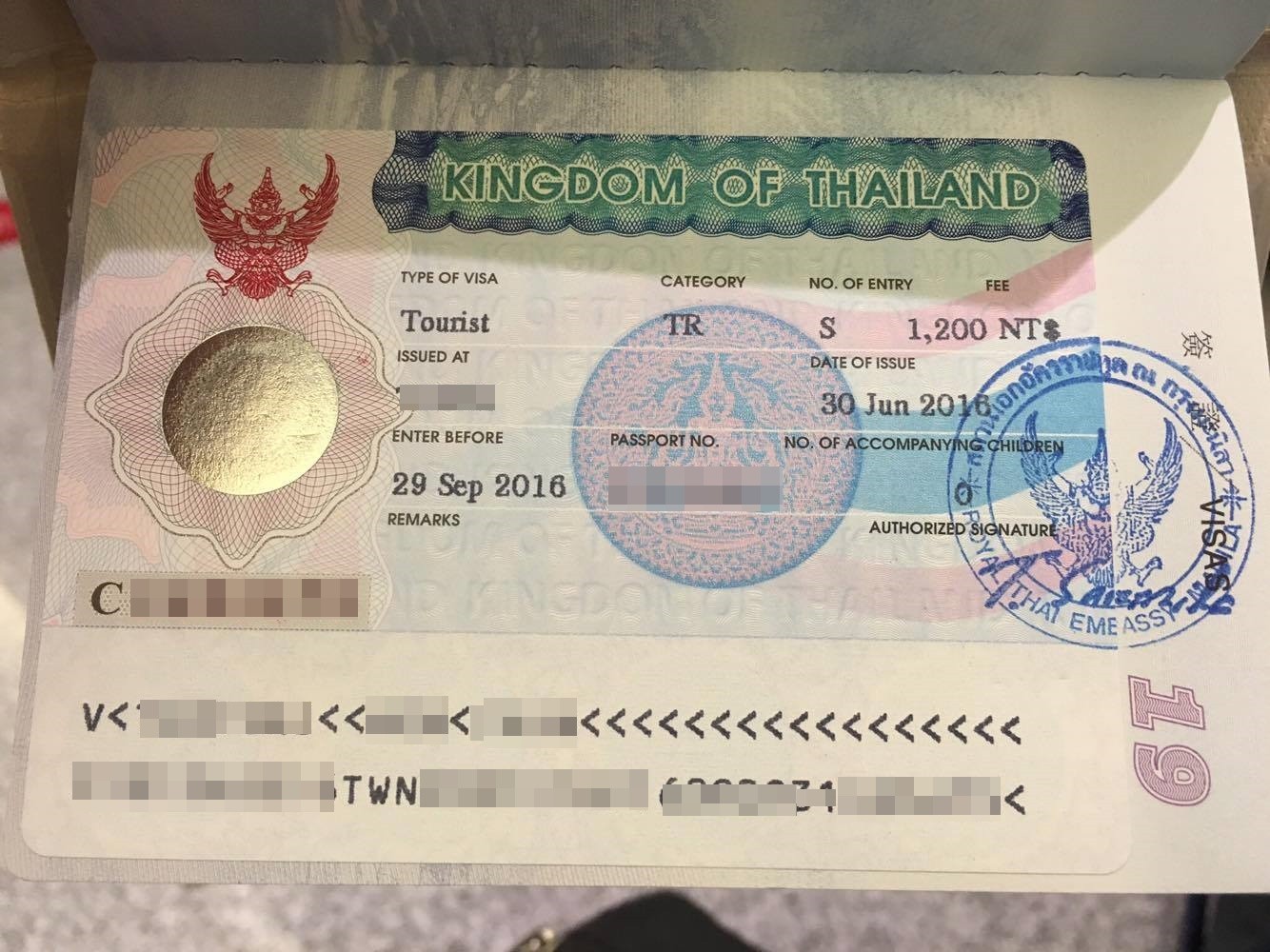 泰國簽證,泰國觀光簽證,泰簽（圖／記者蔡玟君攝）
