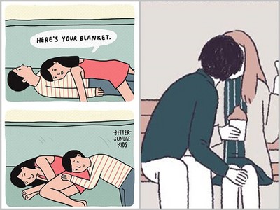 「男友是我的枕頭」暖心插畫，你可以像這樣子愛我嗎？