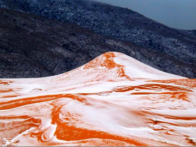 「撒哈拉沙漠雪景」暌違37年　日本網友被甜到：焦糖瑪奇朵❤