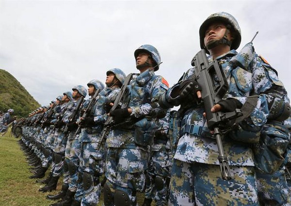 中國海軍陸戰隊。（圖／翻攝自新華網）