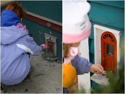讓孩子在夢想中長大　安娜堡街上到處設置「神祕小門」