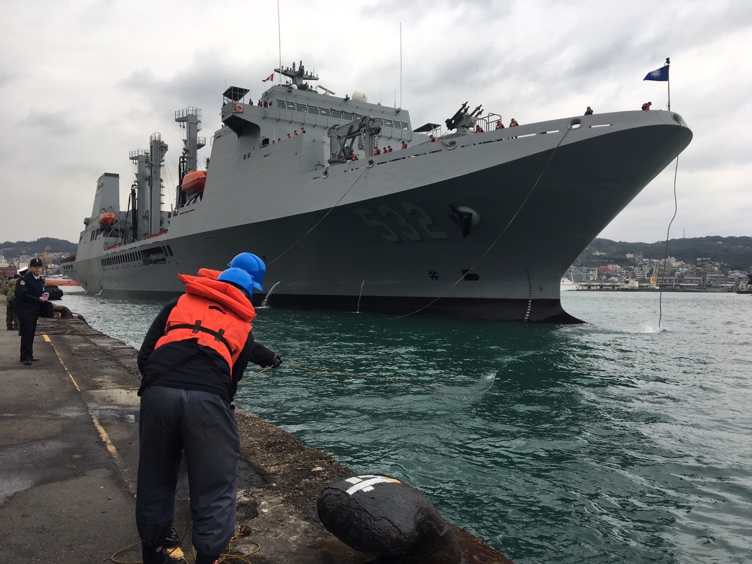 ▲海軍敦睦支隊今抵基隆港。(圖/記者楊佳穎攝) ▲海軍敦睦支隊今抵基隆港。(圖/記者楊佳穎攝)