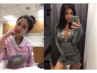 被網友封為「最辣護理師」的22歲護理師Carina Linn，她po文表示自己已經離開敏盛醫院了。（圖／翻攝自IG）
