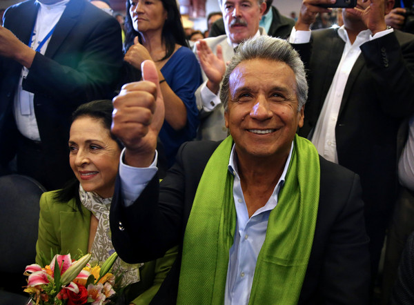 厄瓜多「主權祖國聯盟運動」（PAIS Alliance）候選人莫雷諾（Lenin Moreno）。（圖／路透社）