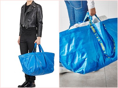 巴黎世家6.5萬新款藍包霸氣上架！結果和IKEA29元購物袋87趴像