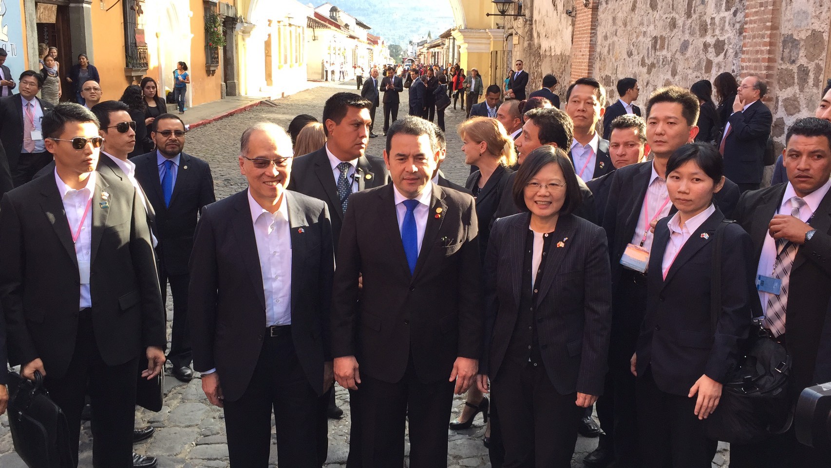 總統蔡英文今年初「英捷專案」造訪瓜地馬拉安地瓜古城。（圖／記者陶本和攝）