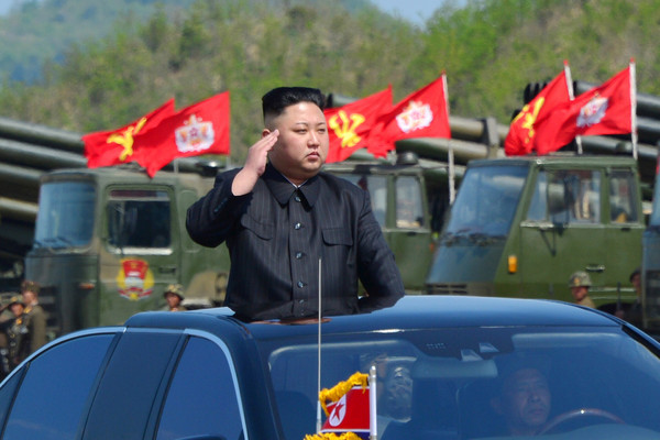 北韓紀念朝鮮人民軍建立85週年,金正恩。（圖／路透社）