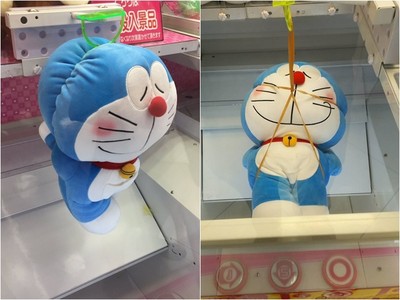日本夾娃娃機無極限　哆啦A夢被「繩縛」瞬間讓人變邪惡