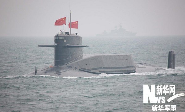 解放軍旗下094型潛艇。（圖／翻攝自新華網）