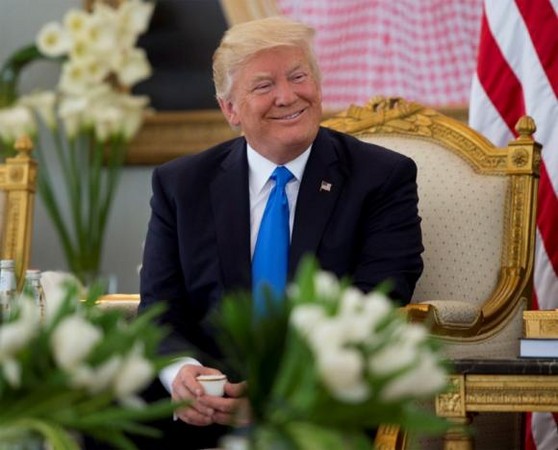 川普訪問沙烏地阿拉伯。（圖／路透社）