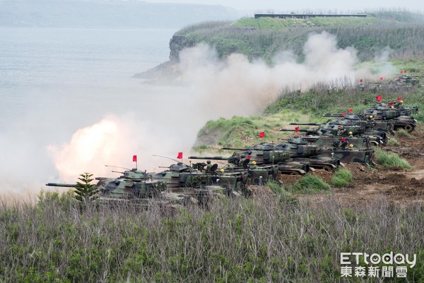 國軍「漢光33號」演習實兵演練,M60A3戰車砲射擊（圖／記者季相儒攝）
