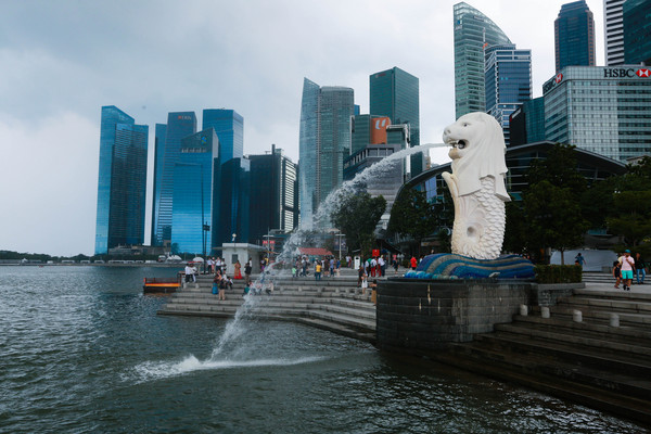新加坡旅遊-魚尾獅公園白天沿岸（圖／記者林世文攝）