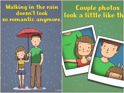 「最萌身高差」情侶才懂的事　雨天撐傘一定兩個人都淋濕