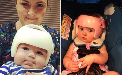 一張「安全帽全家福」照，引來網友大曬「大同寶寶」