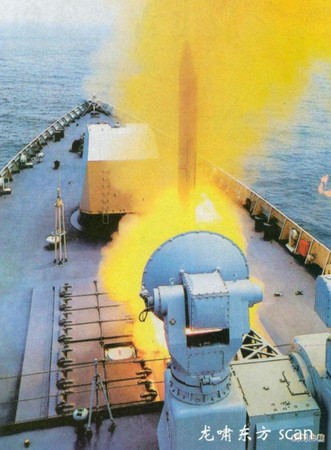 ▲▼中國海軍最新052D導彈艦「西寧艦」發射鷹擊-18導彈的照片首次曝光。（圖／翻攝自龍嘯東方軍事論壇）
