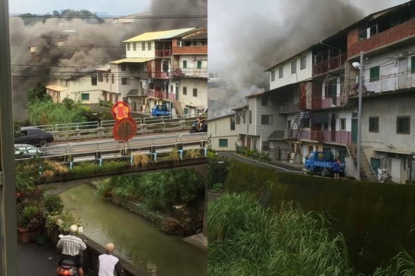 ▲▼快訊／台中東勢民宅冒火舌！鐵皮屋黑煙竄天…路人傻眼。（圖／記者柯沛辰翻攝）