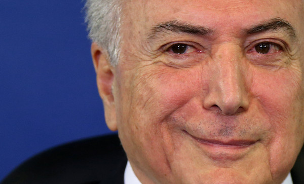 ▲巴西右翼總統米歇爾•泰梅爾（Michel Temer）。（圖／路透）
