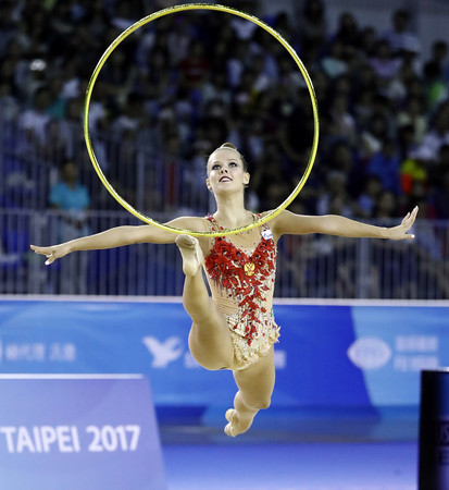 ▲俄羅斯韻律體操選手Ekaterina Selezneva。（圖／2017臺北世大運組委會）