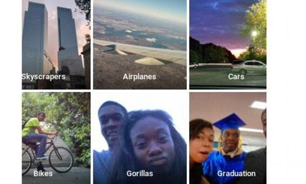 2015年，Google Photo辨識系統將兩名黑人標示為「大猩猩」（下排圖中）引發軒然大波。