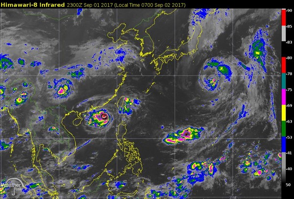 瑪娃颱風外圍環流 東半部南部有陣雨。（圖／翻攝自氣象達人彭啟明臉書）