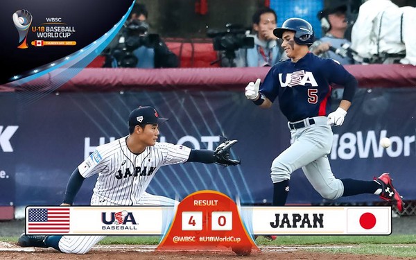 ▲U18世界盃，美國對日本。（圖／截自WBSC官方臉書）