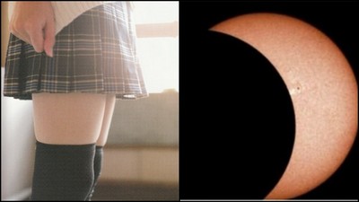 日本瘋傳「絕品膝上襪照」　真相竟是百年一遇天文異象