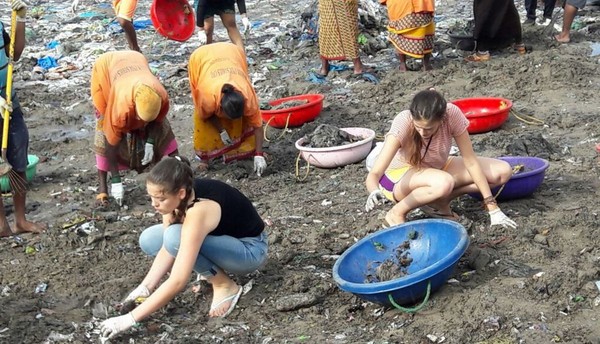 ▲▼ 印度熱血律師號召大眾淨灘,2年清500萬公斤垃圾。(圖/翻攝自推特/@AfrozShah1)