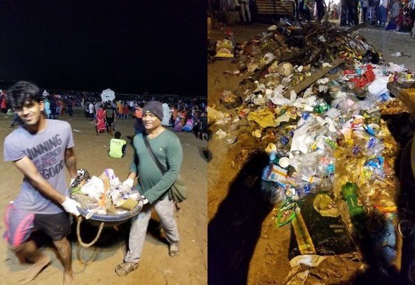 ▲▼ 印度熱血律師號召大眾淨灘,2年清500萬公斤垃圾。(圖/翻攝自推特/@AfrozShah1)