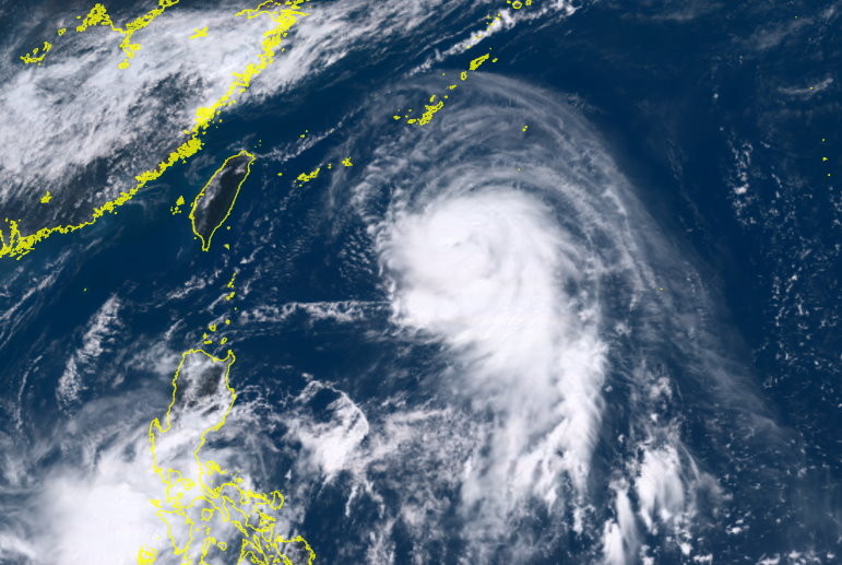 泰利颱風。（圖／翻攝日本向日葵8號衛星影像）