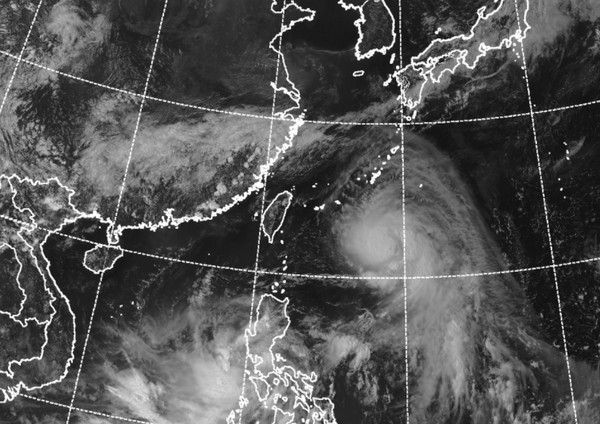 ▲泰利颱風12日1400衛星雲圖。（圖／中央氣象局）