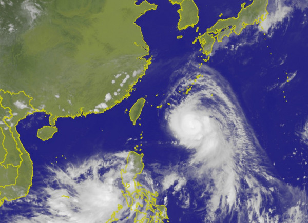 ▲泰利颱風12日1410衛星雲圖。（圖／中央氣象局）