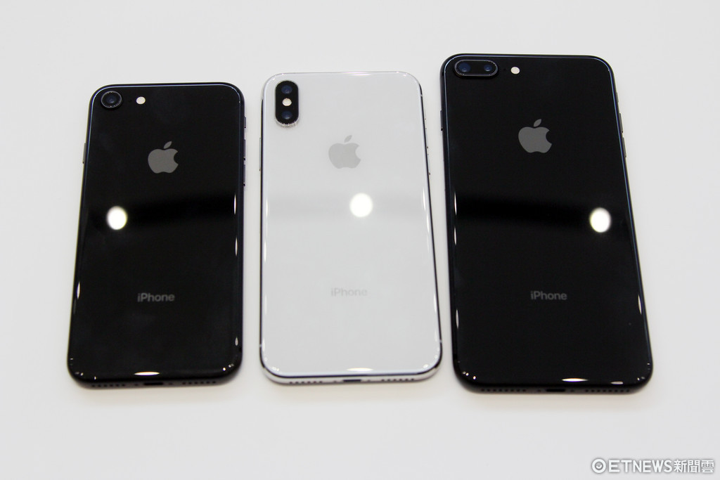 ▲iPhoneX,iPhone8,iPhone8 Plus。（圖／記者洪聖壹攝）