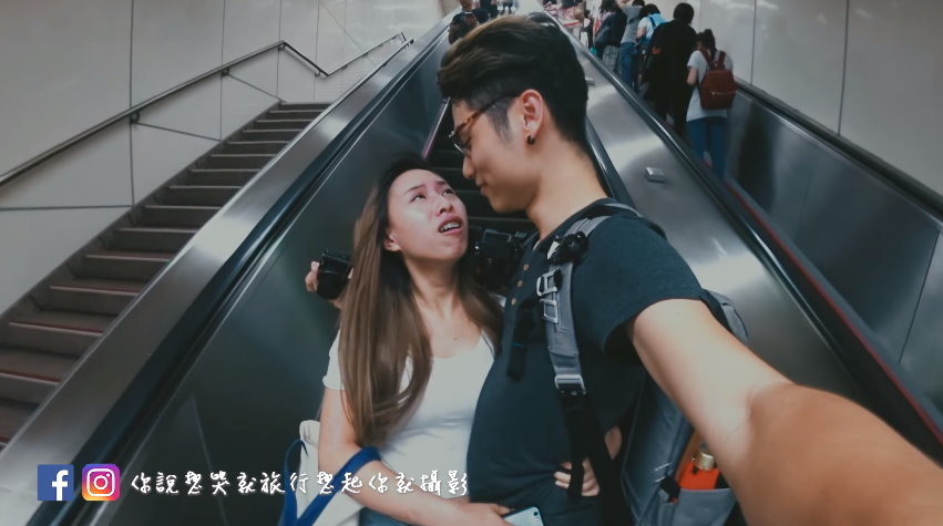 還記得香港YouTuber「悶井Moon Cheng」的感人行為嗎？他從特地從香港飛來台灣，就為了接台灣女友「KERO」下班，如今傳出交往4年多的兩人分手了。（圖／「Moon CHENG 悶井」授權提供）