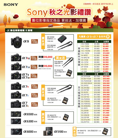 降好降滿、為A7 III熱身？Sony A7R II與A7S II下殺萬元。（圖／取自官網）