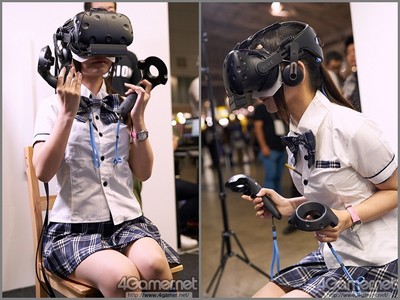 高中妹玩VR裙擺搖搖超美，一拿下頭盔…網：妳還是戴回去吧