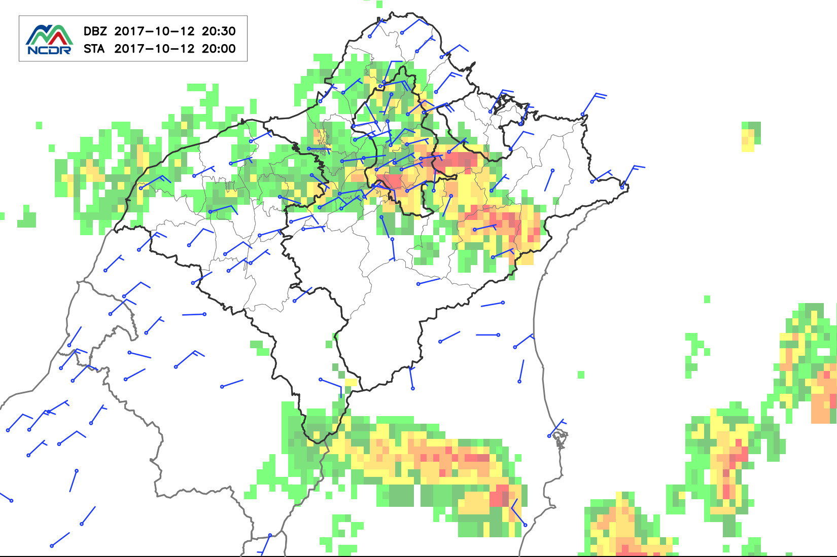 ▲▼卡努颱風生成！大台北、宜蘭灌雨破200毫米　13日下更大。（圖／NCDR）