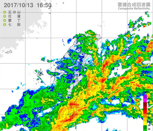 ▲台北市發大豪雨特報　鄭明典預警：新一波雨勢正要上陸。（圖／中央氣象局）