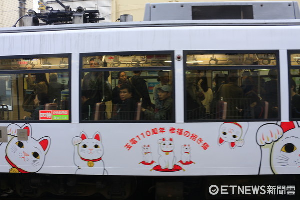 ▲▼東京東急電鐵世田谷線招財貓電車。（圖／記者蔡玟君攝）