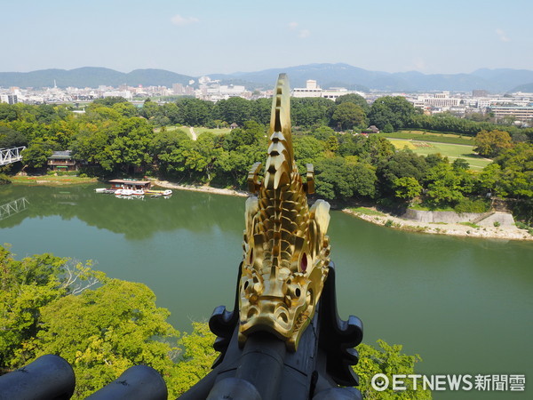 ▲岡山後樂園與岡山城。（圖／記者彭懷玉攝）