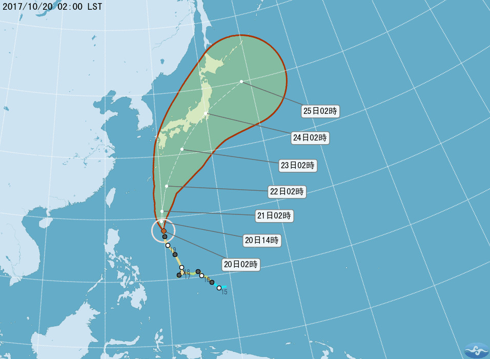 蘭恩颱風。（圖／氣象局）