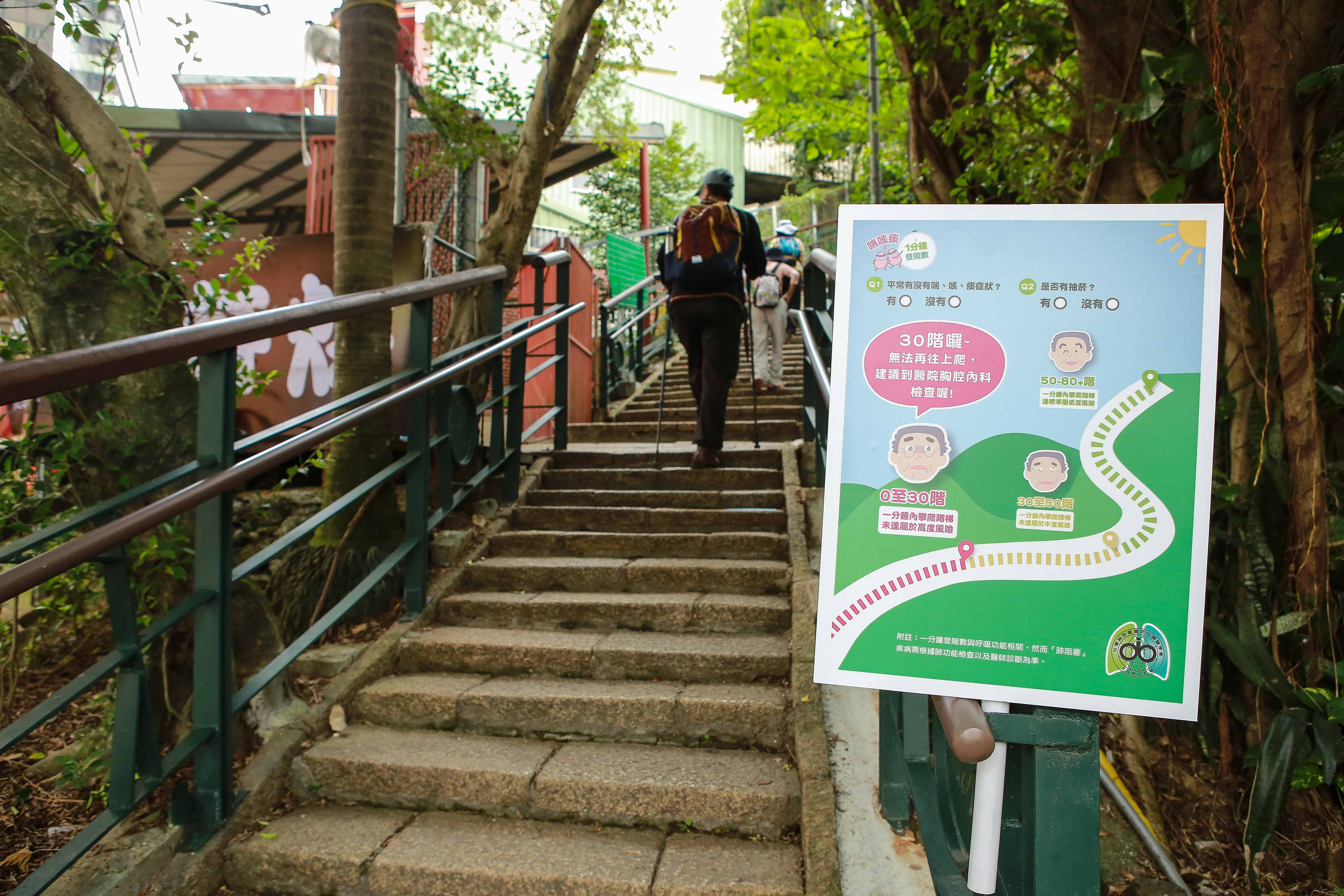 ▲樓梯走3階就喘、講話咳不停 我有肺阻塞嗎?1分鐘就能測。(圖/記者嚴云岑攝)